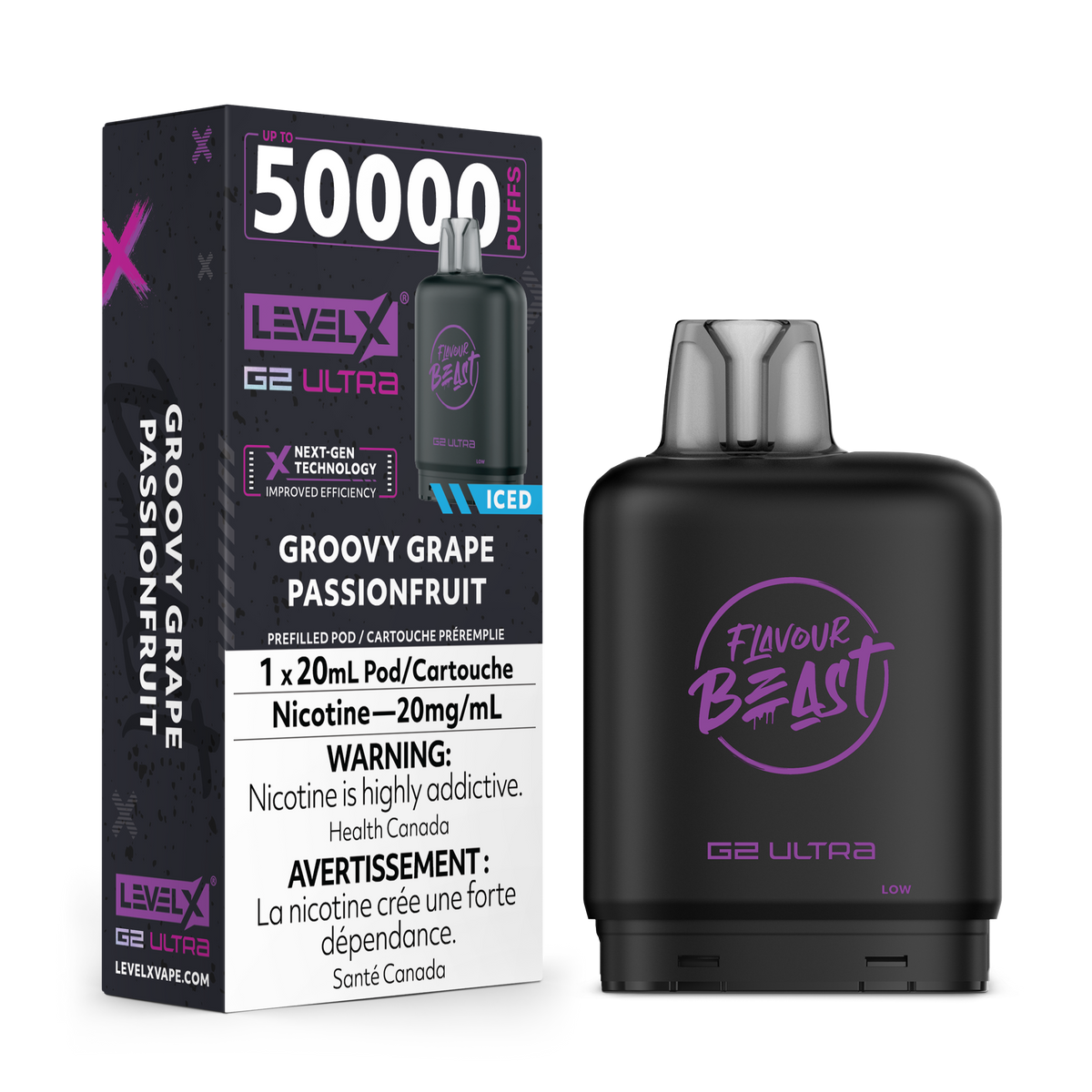 Buy Level X G2 Ultra Pod - Groovy Grape Passionfruit Online