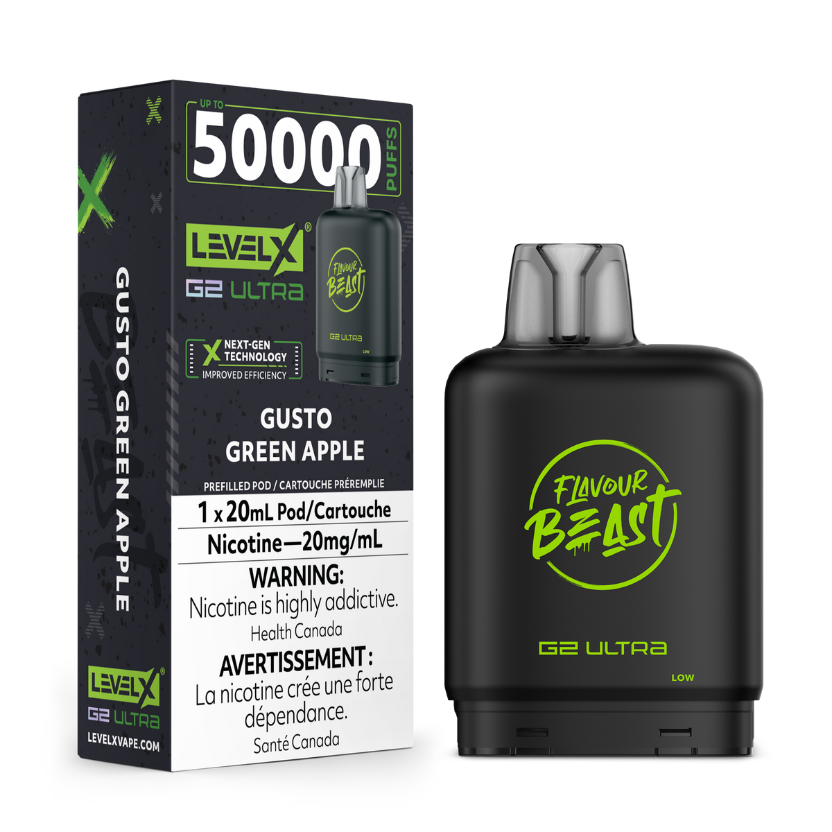 Buy Level X G2 Ultra Pod - Gusto Green Apple Online