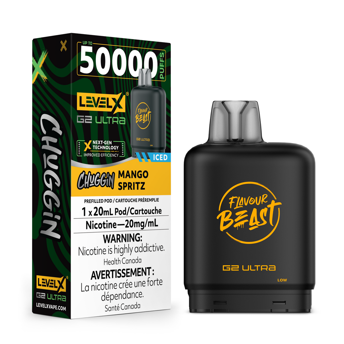 Buy Level X G2 Ultra Pod - Chuggin' Mango Spritz Online