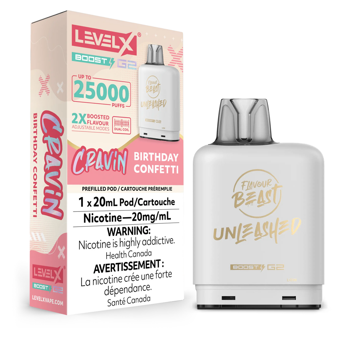 Level X Flavour Beast Unleashed Boost G2 Pod - Birthday Confetti