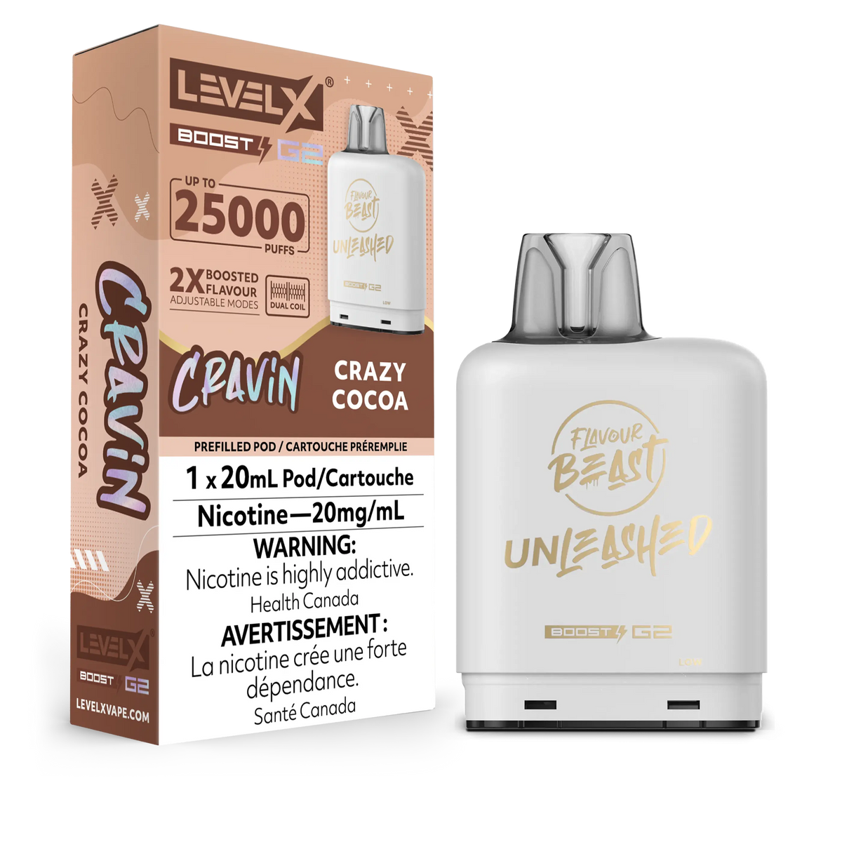 Level X Flavour Beast Unleashed Boost G2 Pod - Crazy Cocoa