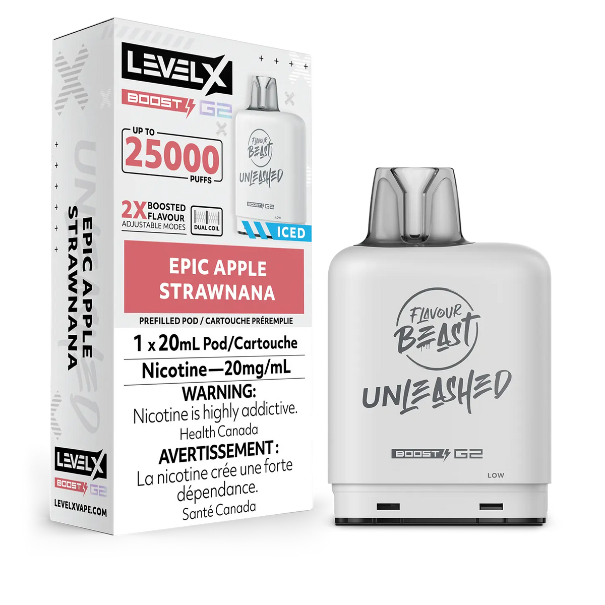 Level X Flavour Beast Boost G2 Pod - Unleashed Epic Apple Strawnana