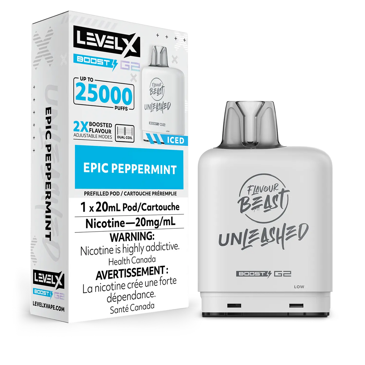 Level X Flavour Beast Boost G2 Pod - Unleashed Epic Peppermint