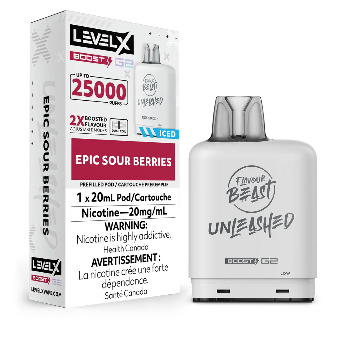 Level X Flavour Beast Boost G2 Pod - Unleashed Epic Sour Berries