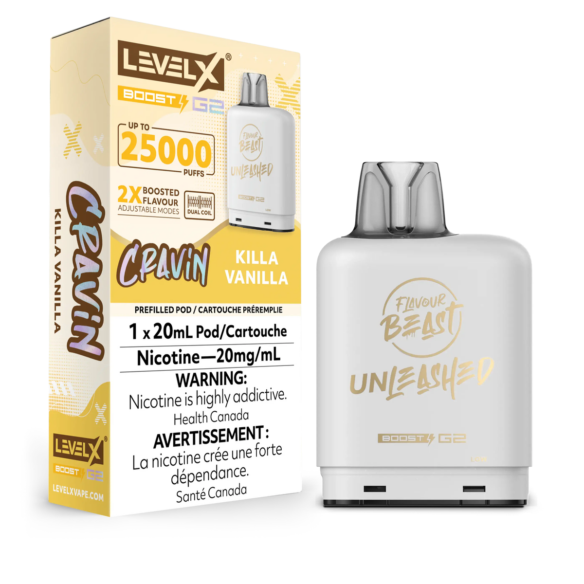 Level X Flavour Beast Unleashed Boost G2 Pod - Killa Vanilla