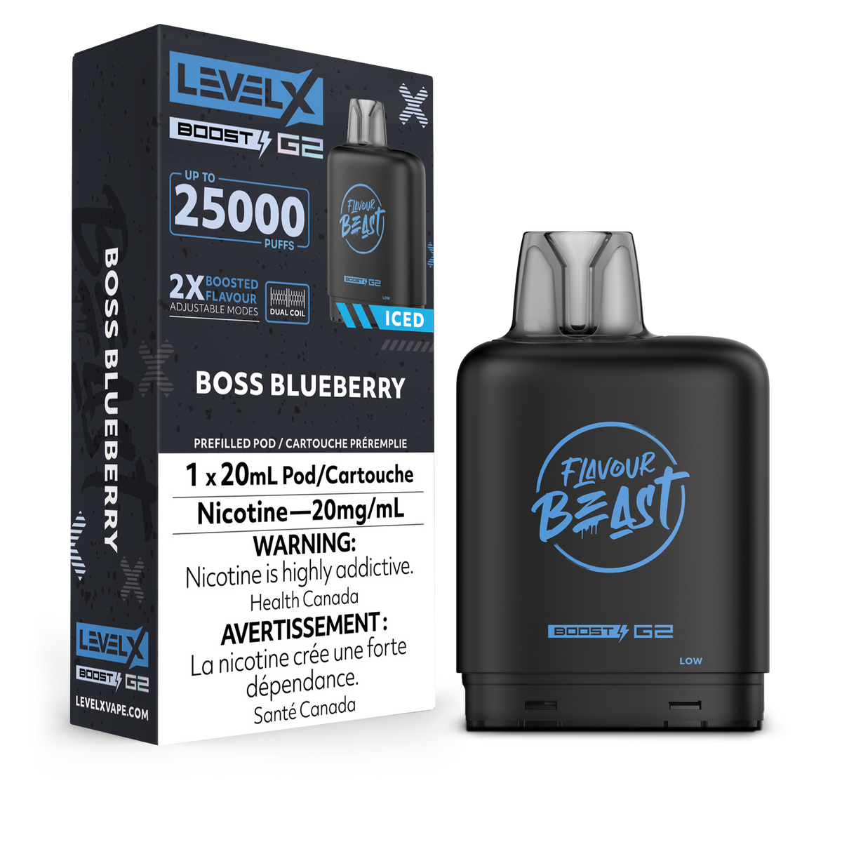 Level X Flavour Beast Boost G2 Pod - Boss Blueberry