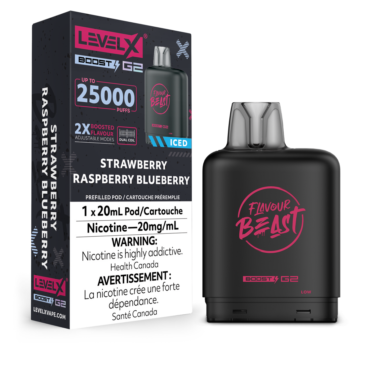 Strawberry Raspberry Blueberry (Iced) - Level X Boost G2 Pod