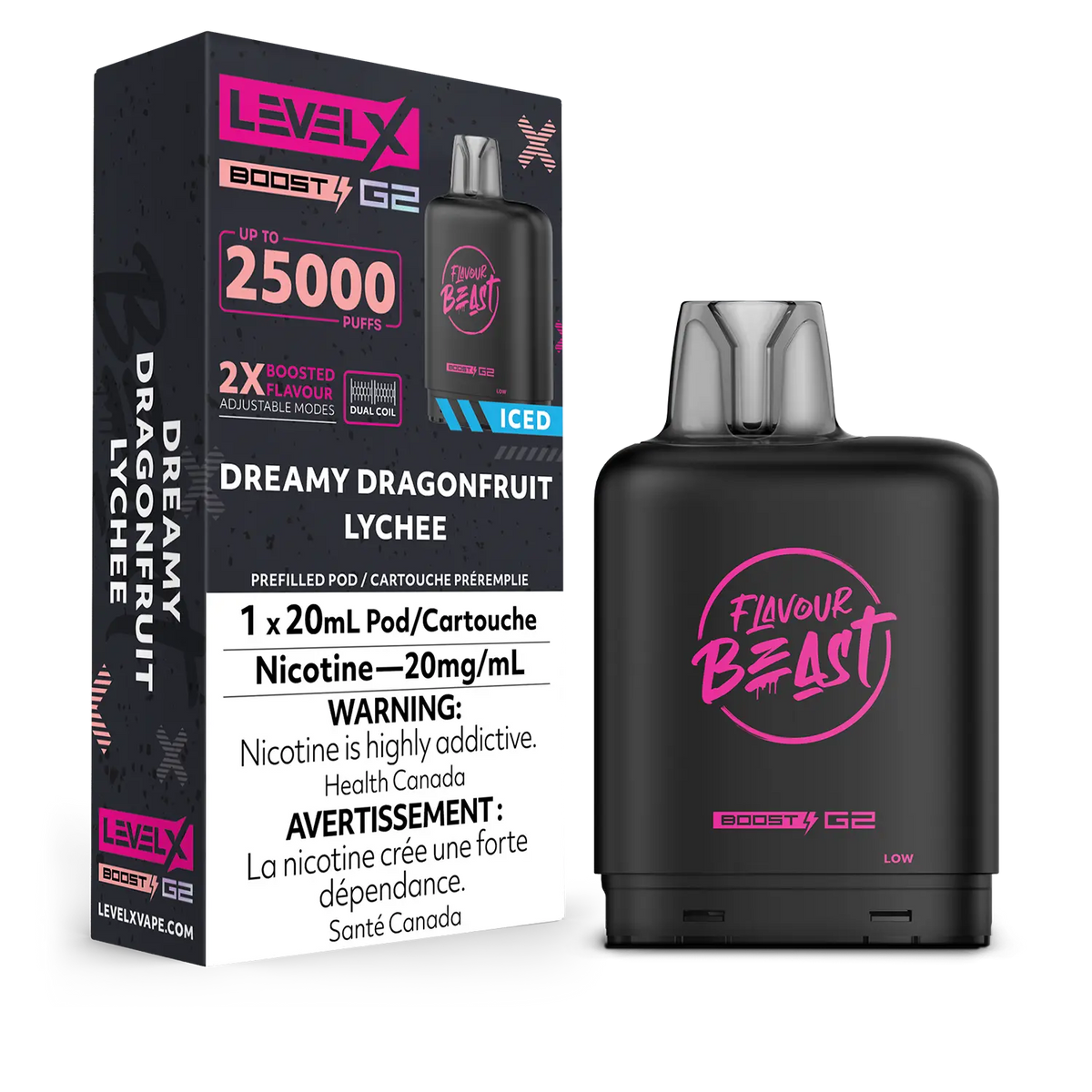 Level X Flavour Beast Boost G2 Pod - Dreamy Dragonfruit Lychee Iced
