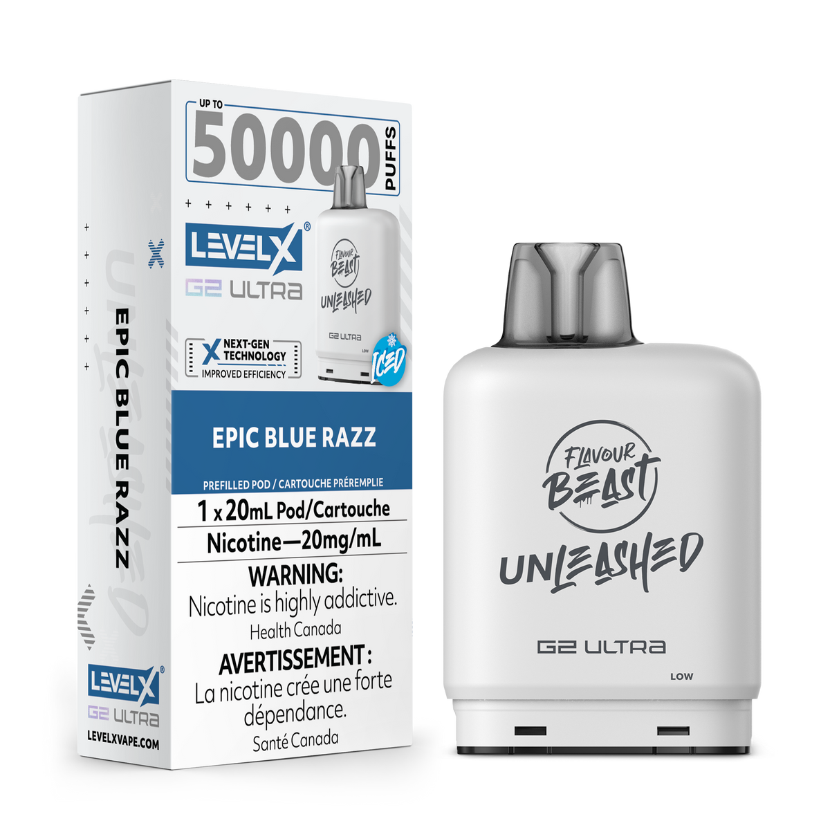 Buy Level X Unleashed G2 Ultra Pod - Epic Blue Razz Online