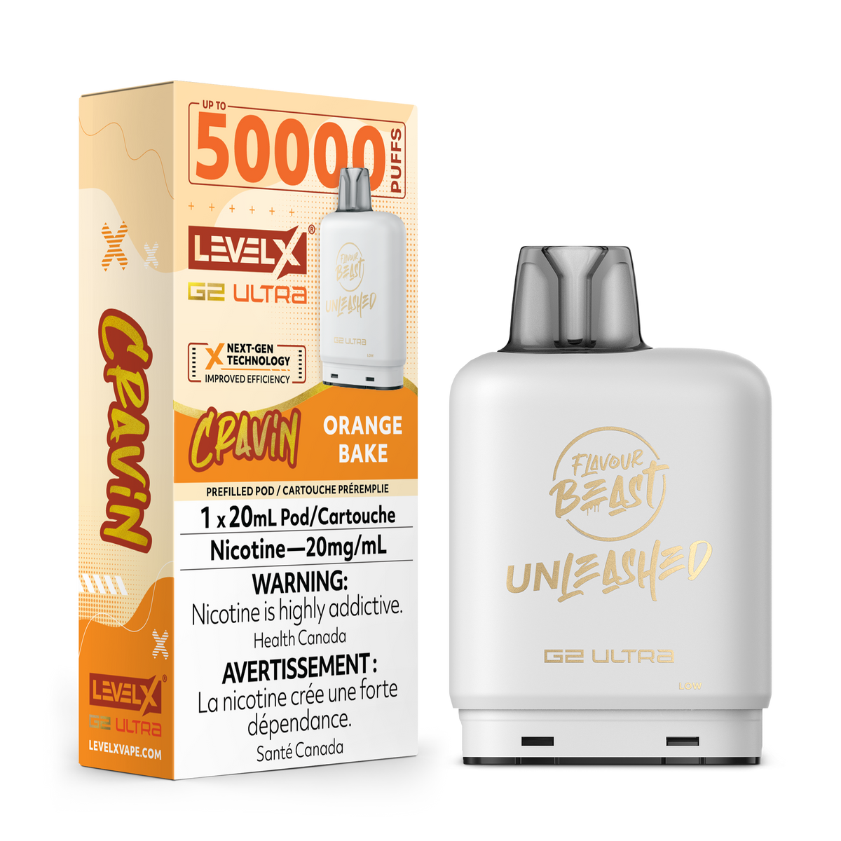 Level X Unleashed G2 Ultra Pod - Cravin' Orange Bake (ON)