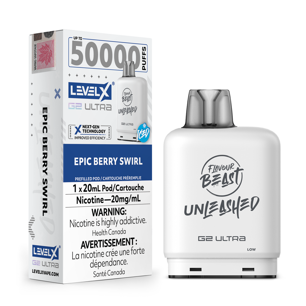 Level X Unleashed G2 Ultra Pod - Epic Berry Swirl (Iced) (ON)