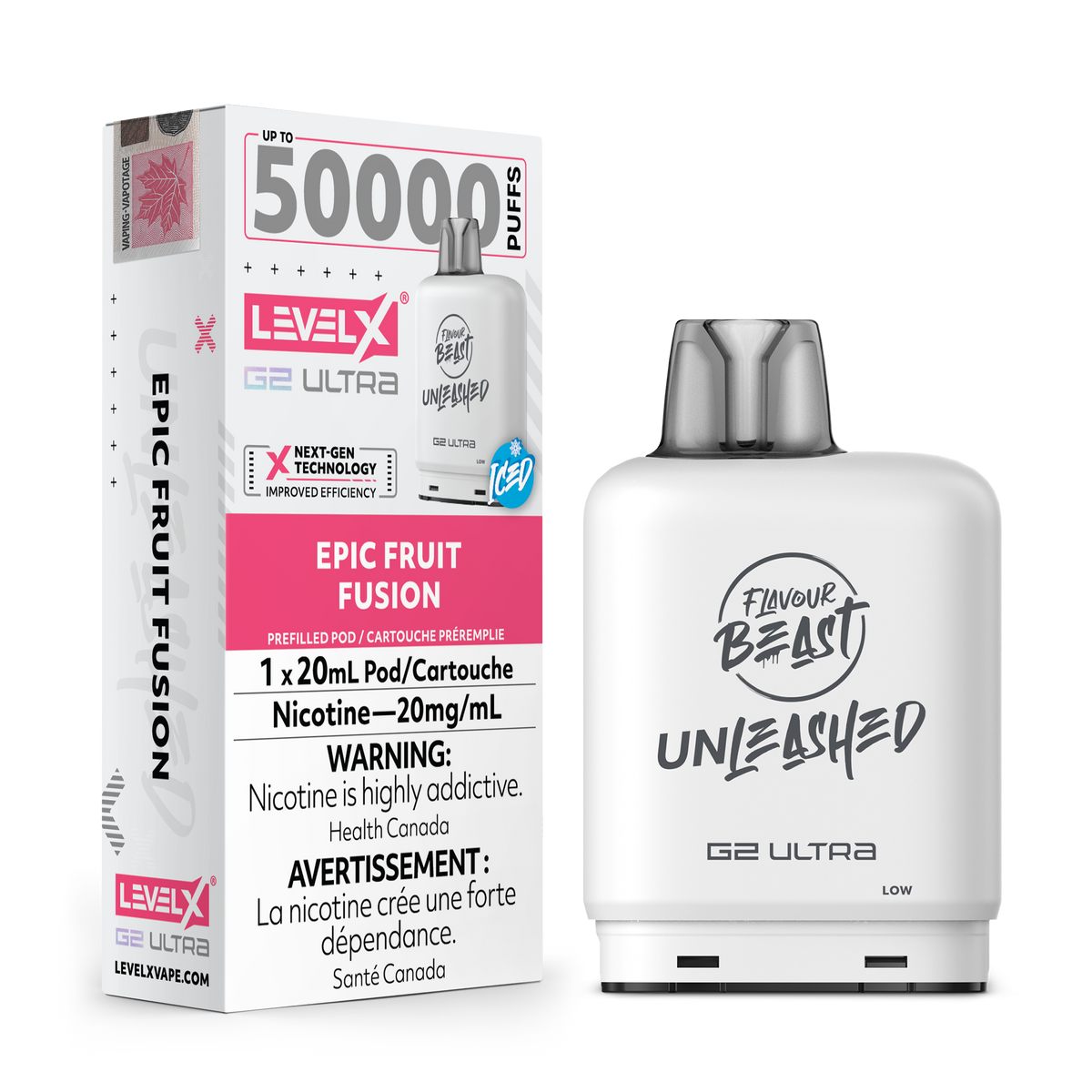 Level X Unleashed G2 Ultra Pod - Epic Fruit Fusion Iced (ON)