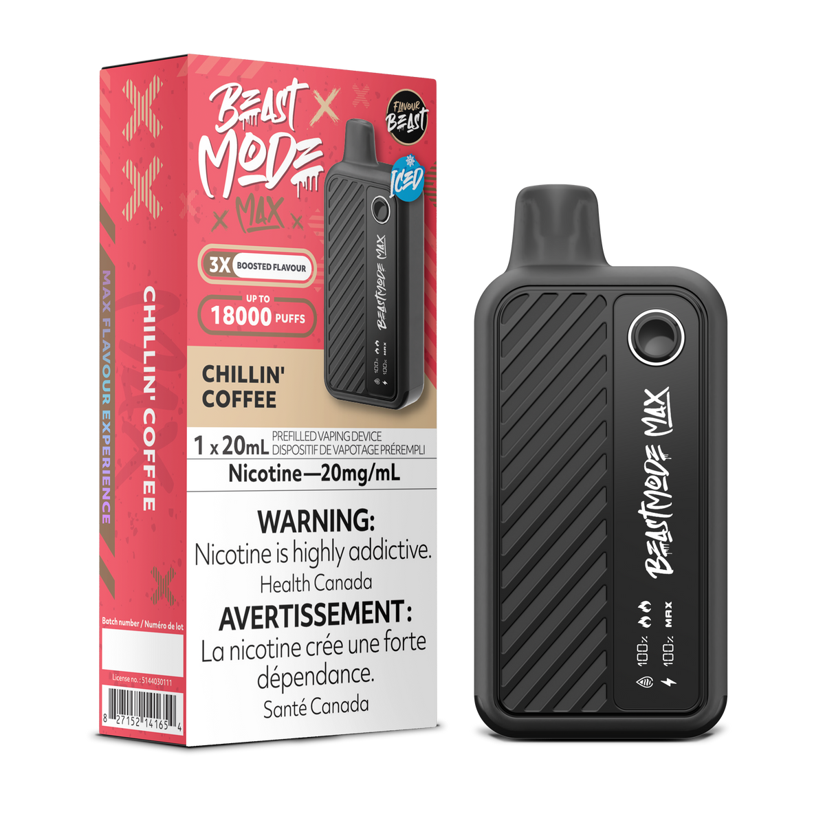 Chillin' Coffee Vape - Flavour Beast Beast Mode Max 18K Disposable