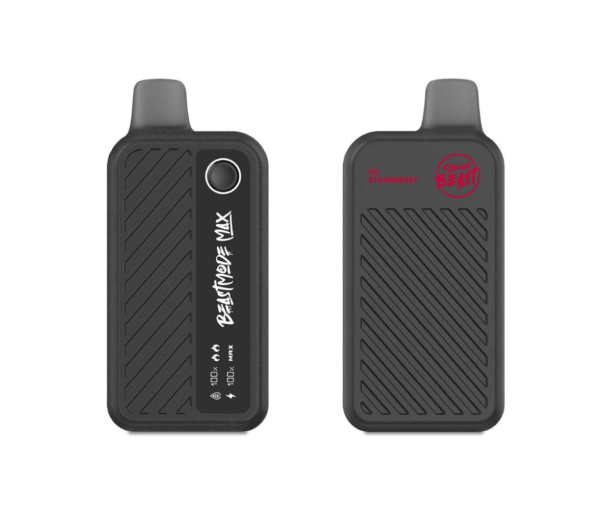 Sic Strawberry Iced Vape - Flavour Beast Beast Mode Max 18K Disposable  