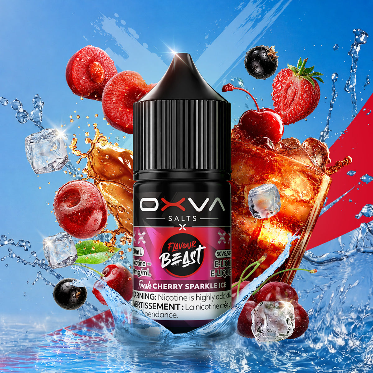 Flavour Beast x OXVA E-liquid - Fresh Cherry Sparkle Ice