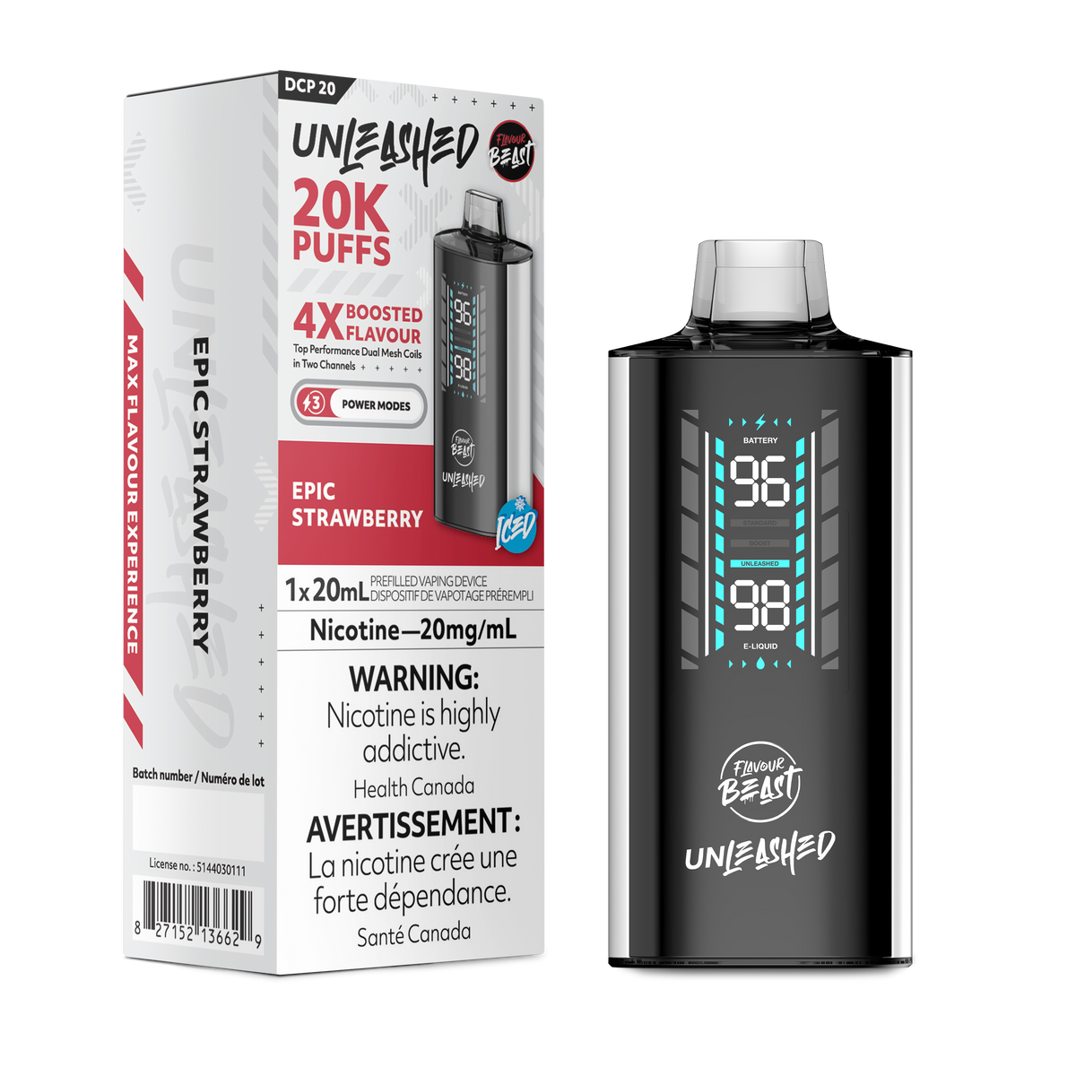 Flavour Beast Unleashed DCP 20K Disposable - Epic Strawberry