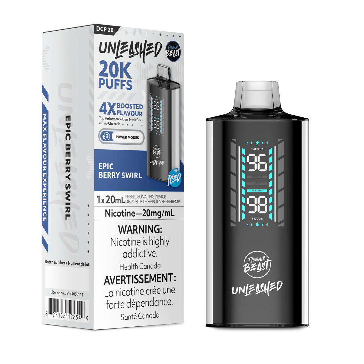Flavour Beast Unleashed DCP 20K Disposable - Epic Berry Swirl
