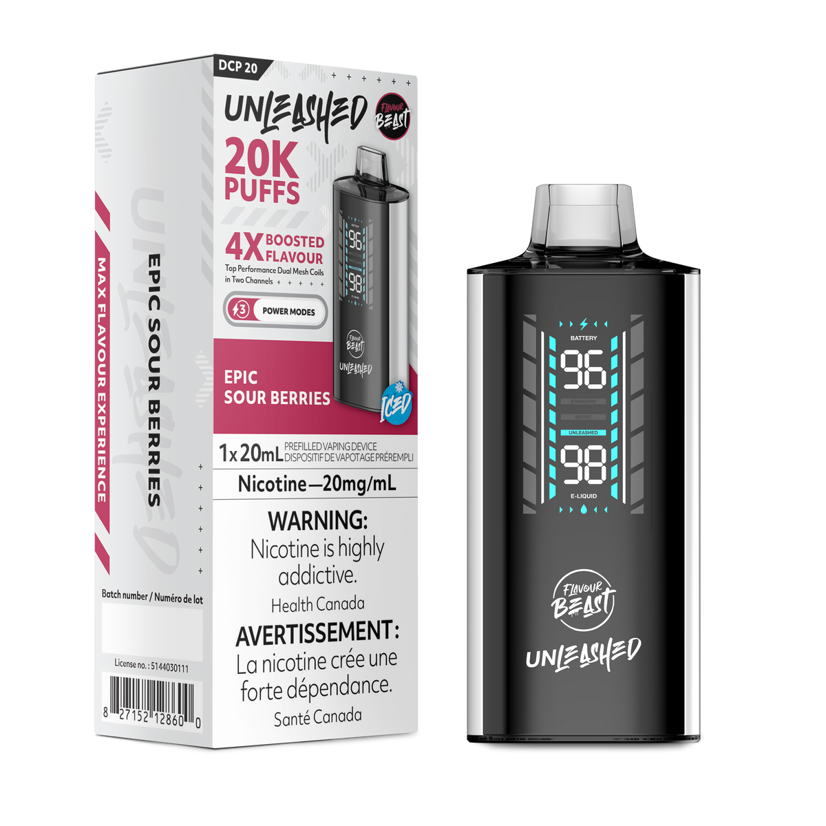 Flavour Beast Unleashed DCP 20K Disposable - Epic Sour Berries