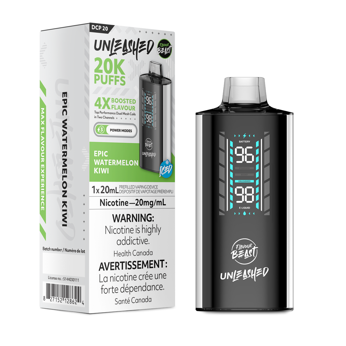 Flavour Beast Unleashed DCP 20K Disposable - Epic Watermelon Kiwi