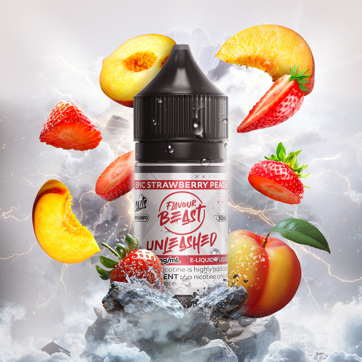 Flavour Beast E-Liquid - Unleashed - Epic Strawberry Peach