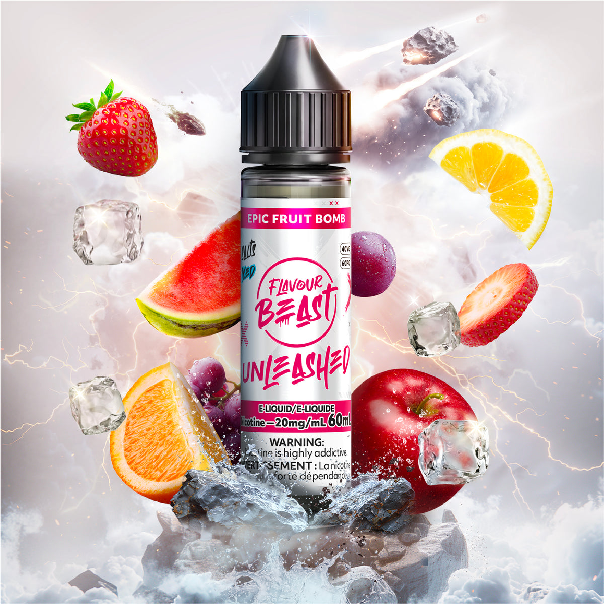 Unleashed E-Liquid - Epic Fruit Bomb - 20mg/mL (60mL)