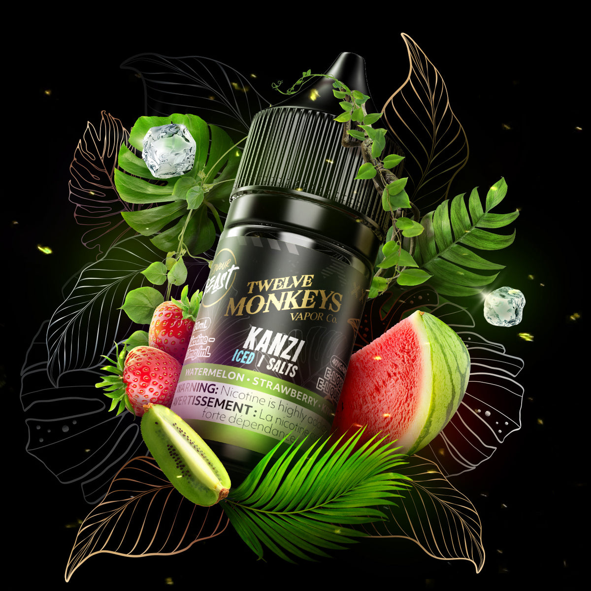 Flavour Beast x 12 Monkey E-Liquid - Kanzi (Iced)