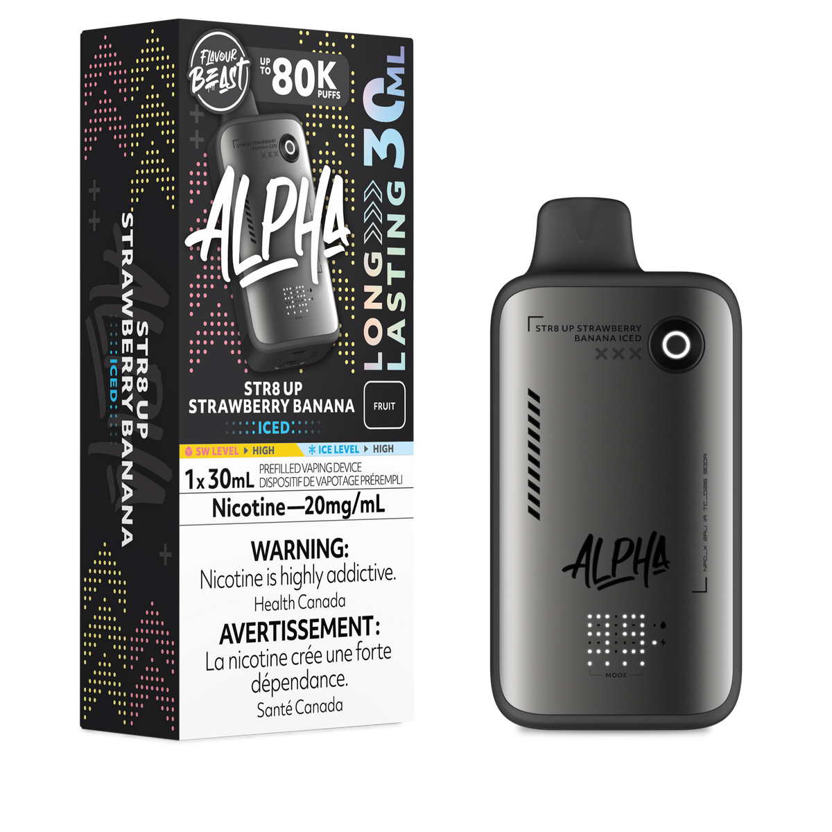 Flavour Beast Alpha - STR8 UP Strawberry Banana (Iced) (AB)
