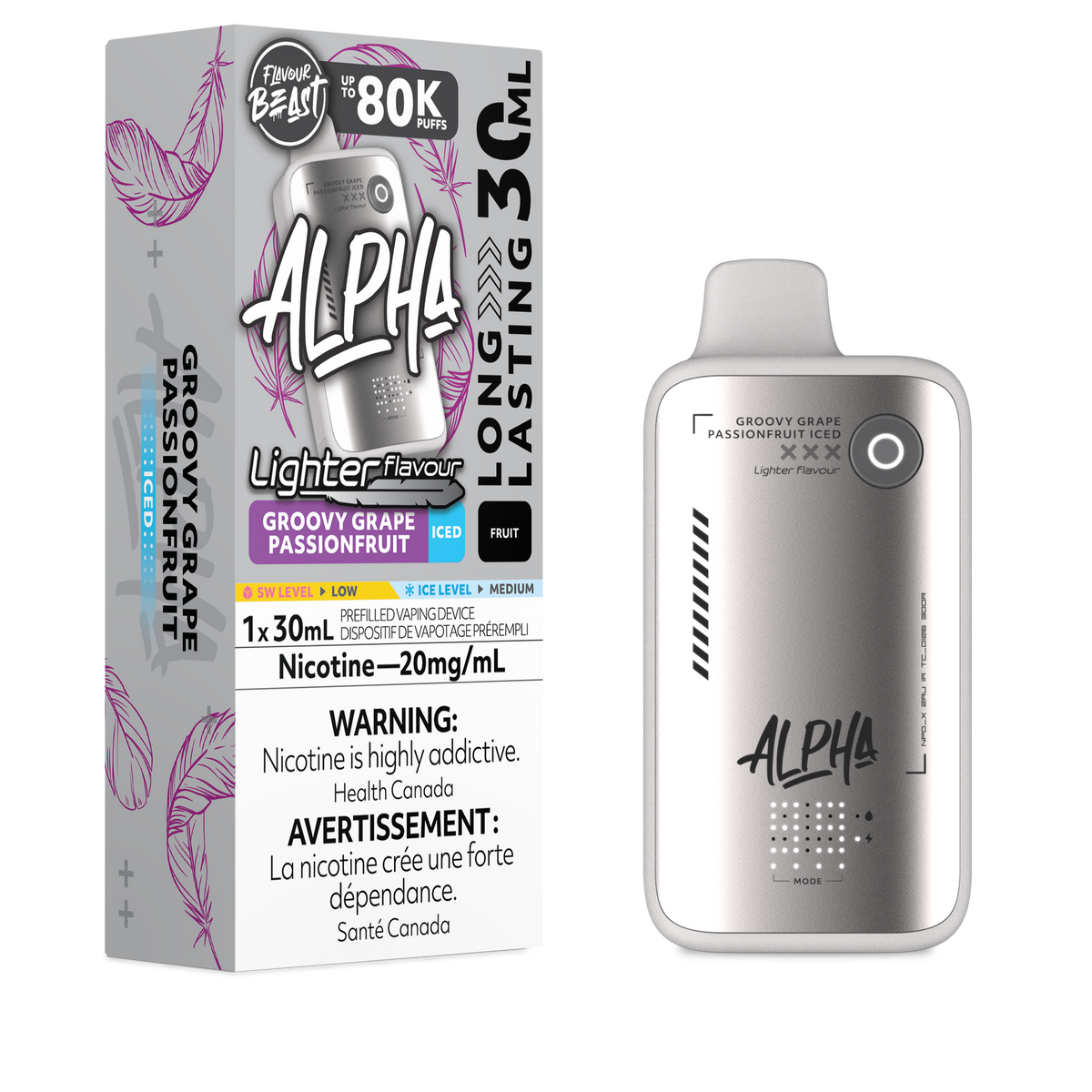 Flavour Beast Alpha - L.S. Groovy Grape Passionfruit (Iced) (ON)
