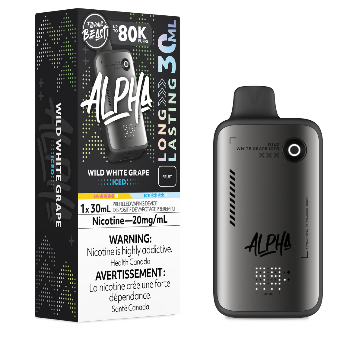 Flavour Beast Alpha - Wild White Grape Iced Flavour Beast Alpha - Wild White Grape Iced