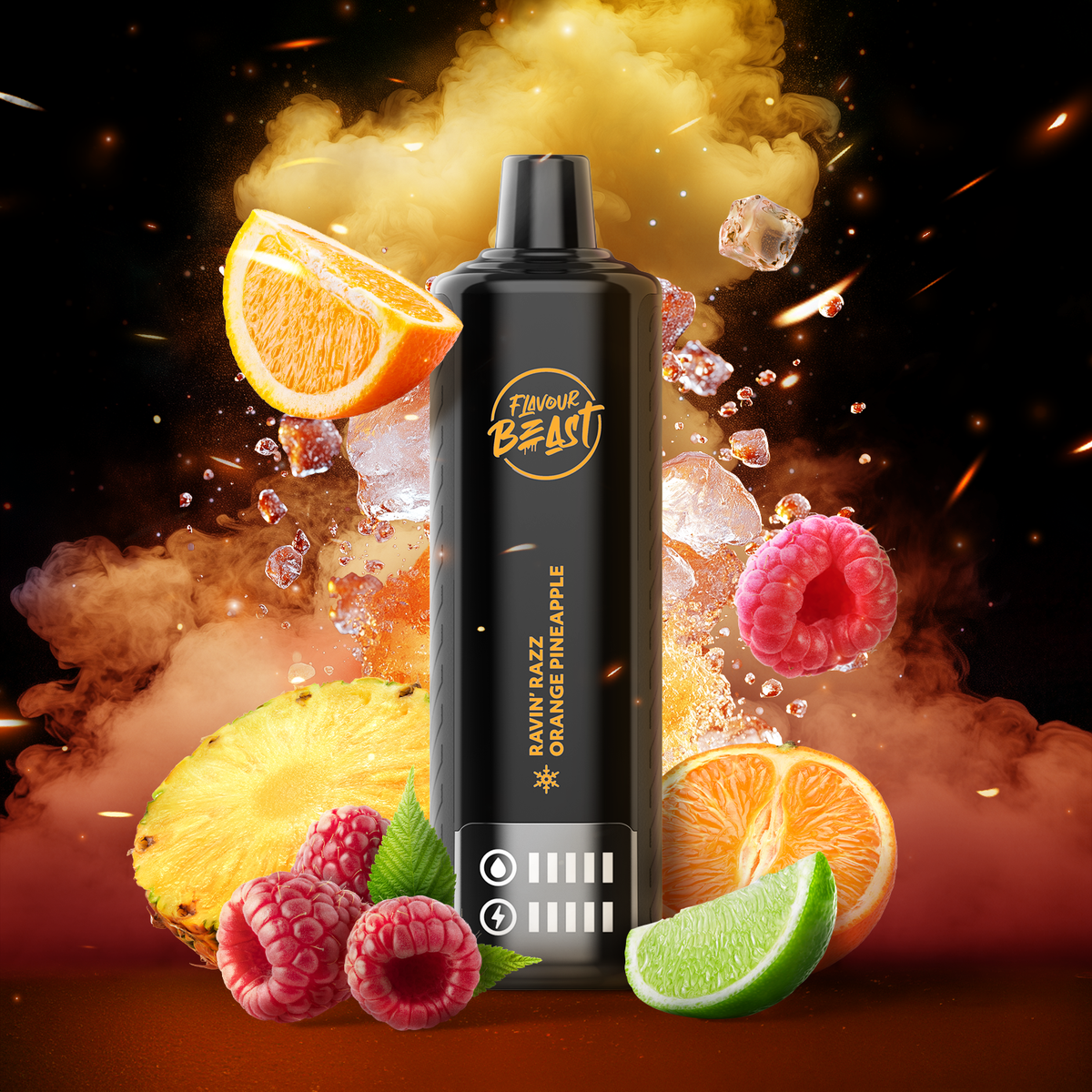 Beast Bar - Ravin' Razz Orange Pineapple Low Ice (AB)