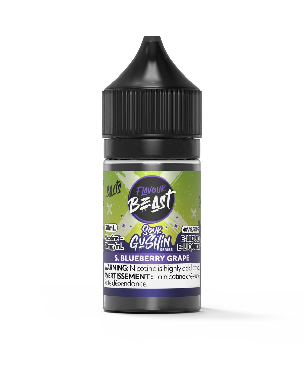 Flavour Beast E-Liquid - SOUR GUSHIN S. Blueberry Grape (MB)
