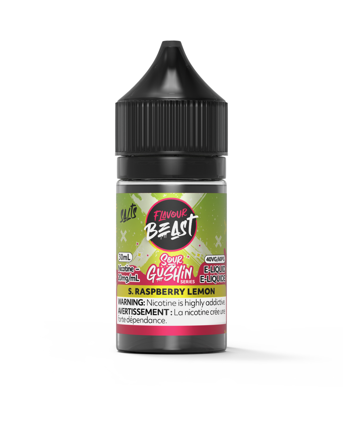 Flavour Beast E-Liquid - SOUR GUSHIN S. Raspberry Lemon (ON)