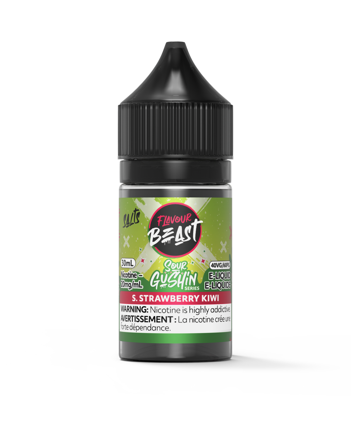 Flavour Beast E-Liquid - SOUR GUSHIN S. Strawberry Kiwi (AB)