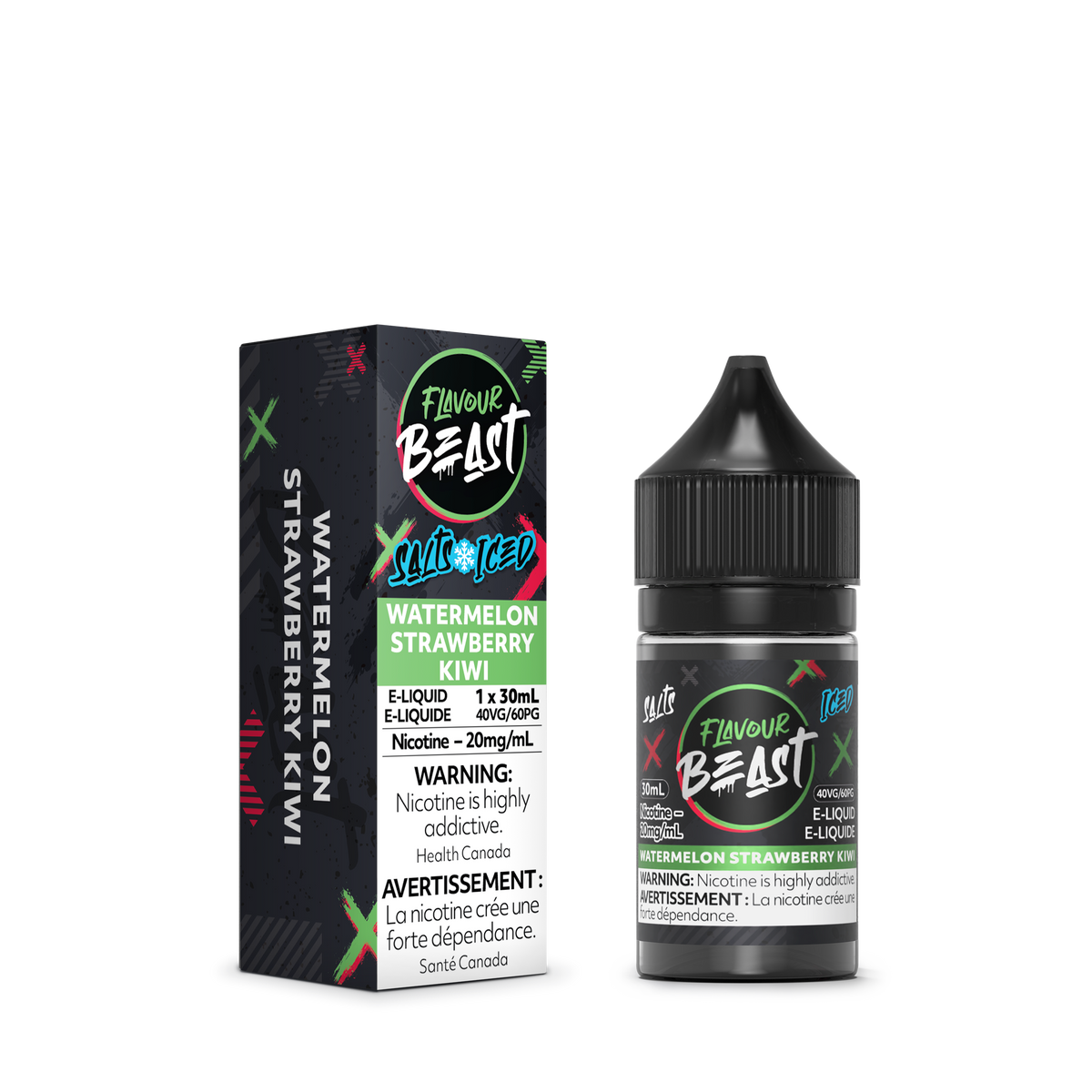Flavour Beast E-Liquid - Watermelon Strawberry Kiwi Iced (AB)