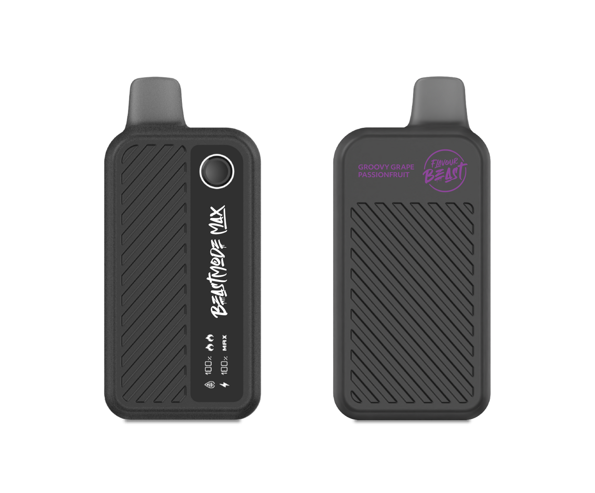 Groovy Grape Passionfruit Vape - Flavour Beast Beast Mode Max 18K Disposable  