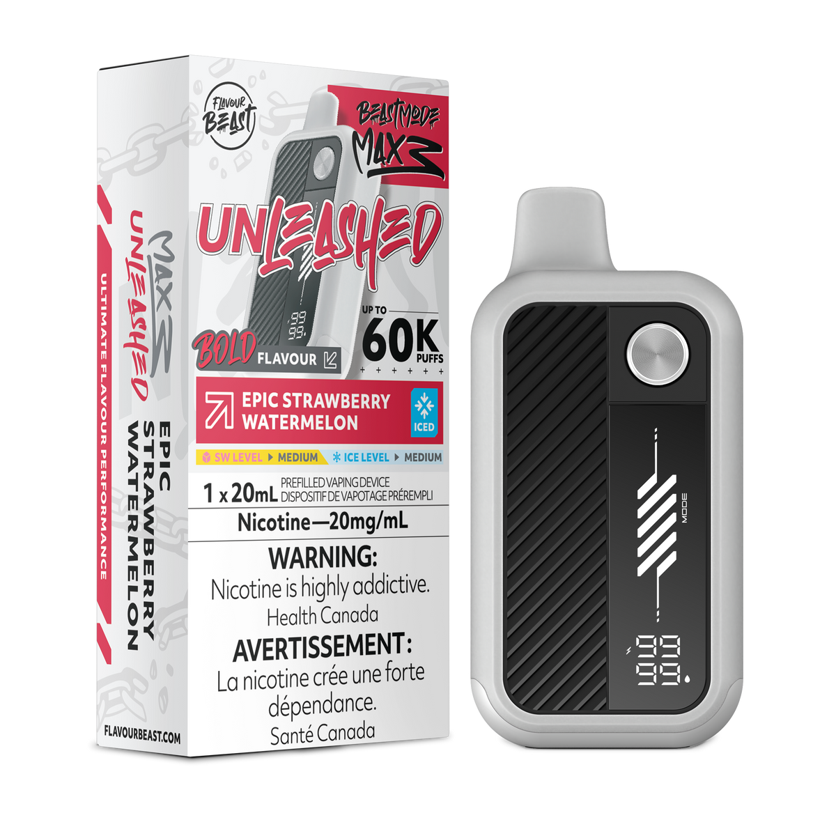 Beast Mode Max 3 - Epic Strawberry Watermelon (Iced) (ON)