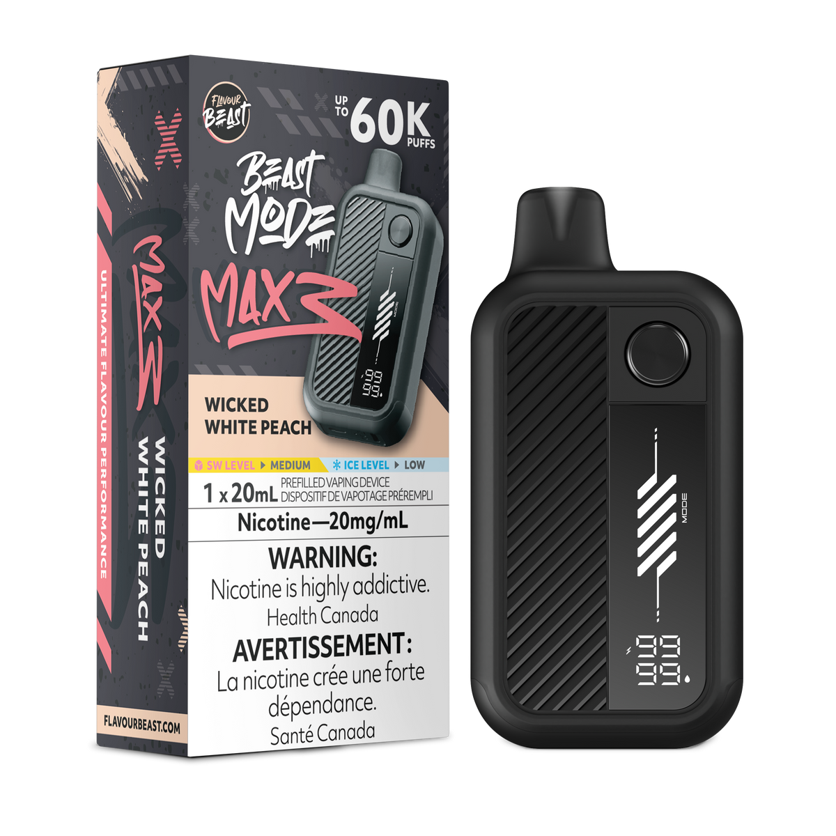 Beast Mode Max 3 - Wicked White Peach (ON)