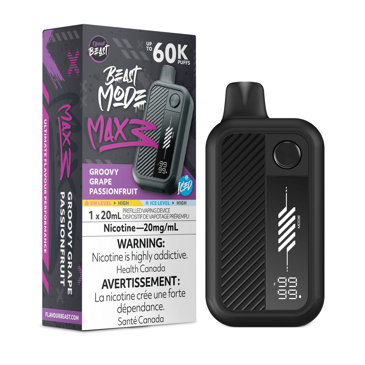 Beast Mode Max 3 - Groovy Grape Passionfruit (Iced) (ON)