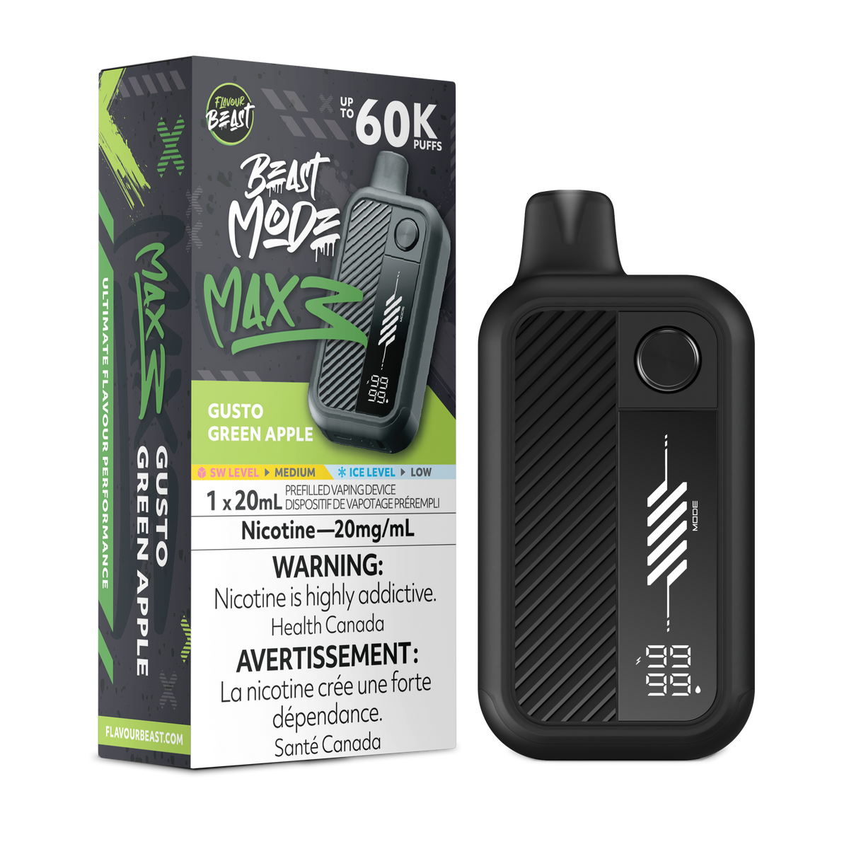 Beast Mode Max 3 - Gusto Green Apple (ON)