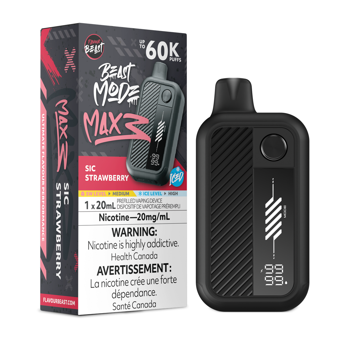 Beast Mode Max 3 - Sic Strawberry (Iced) (ON)
