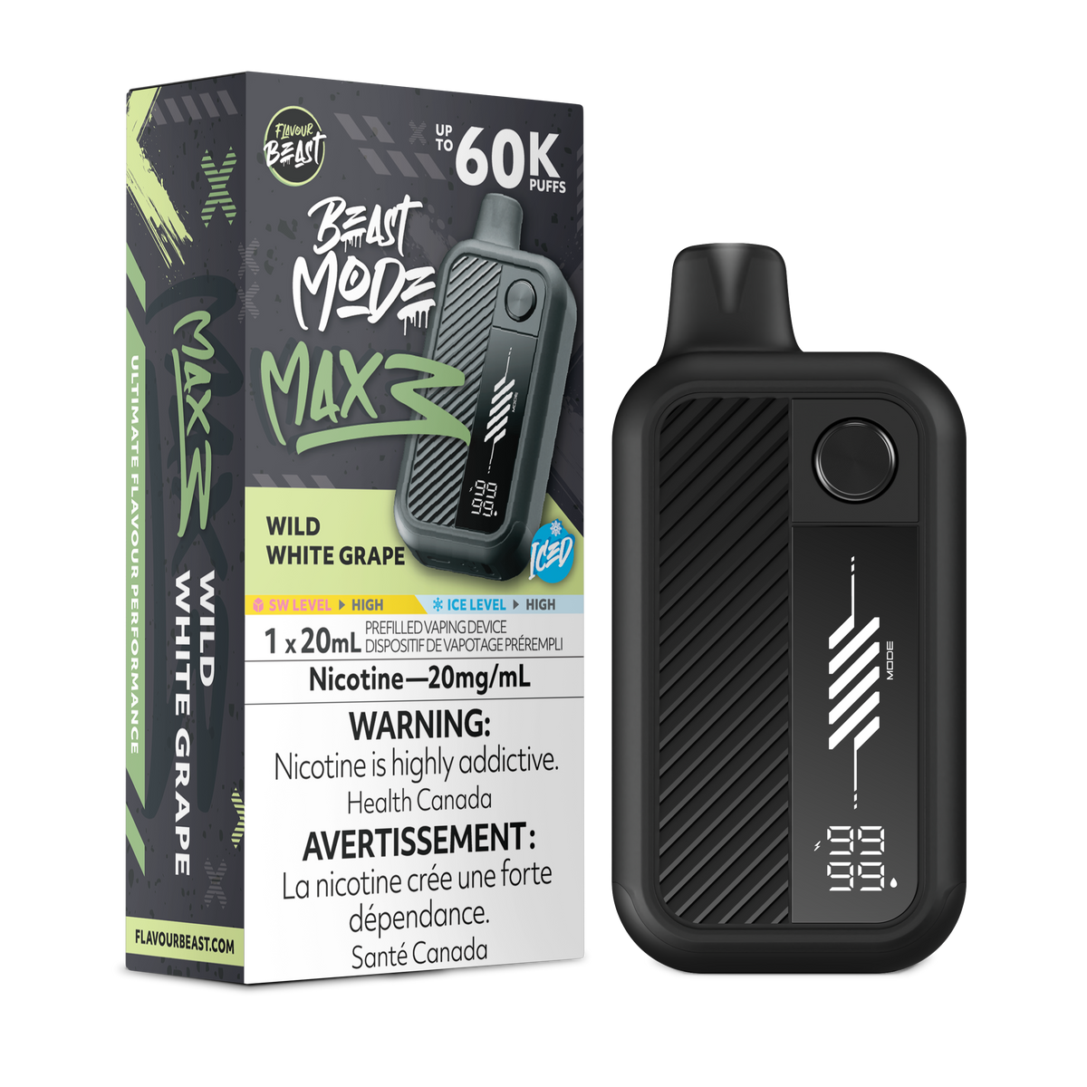 Beast Mode Max 3 - Wild White Grape (Iced) (ON)