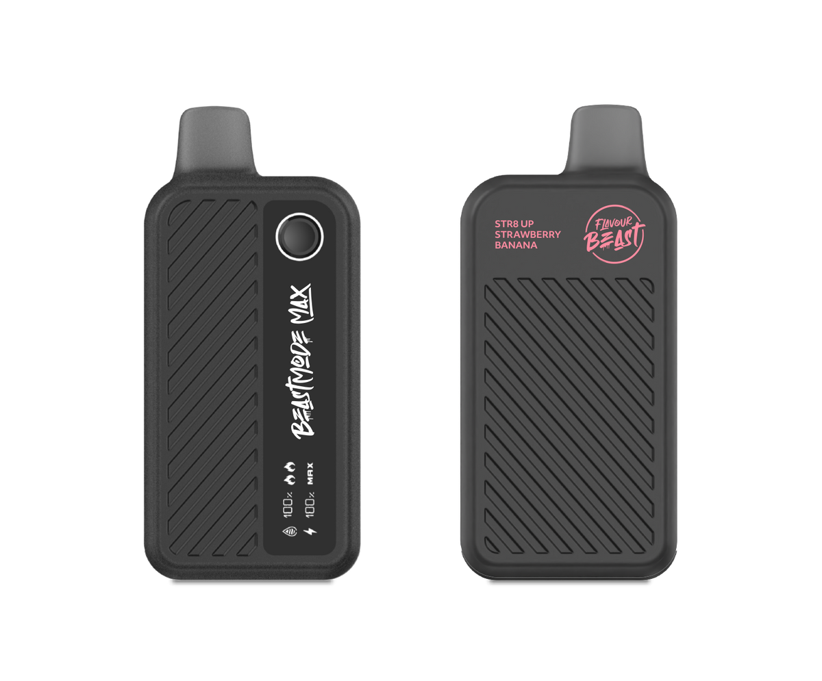 STR8 UP Strawberry Banana Vape - Flavour Beast Beast Mode Max 18K Disposable  