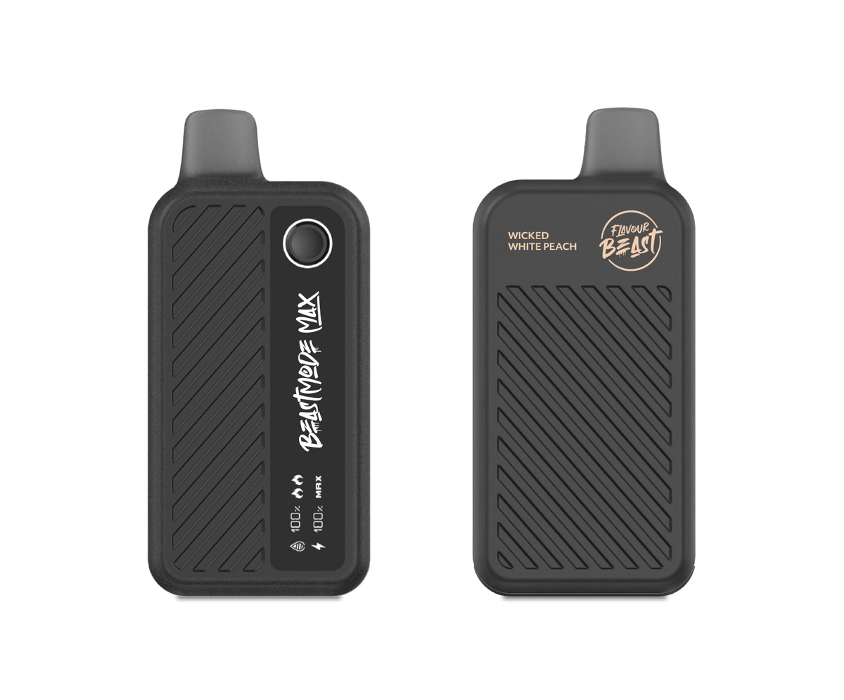 Wicked White Peach Vape - Flavour Beast Beast Mode Max 18K Disposable 
