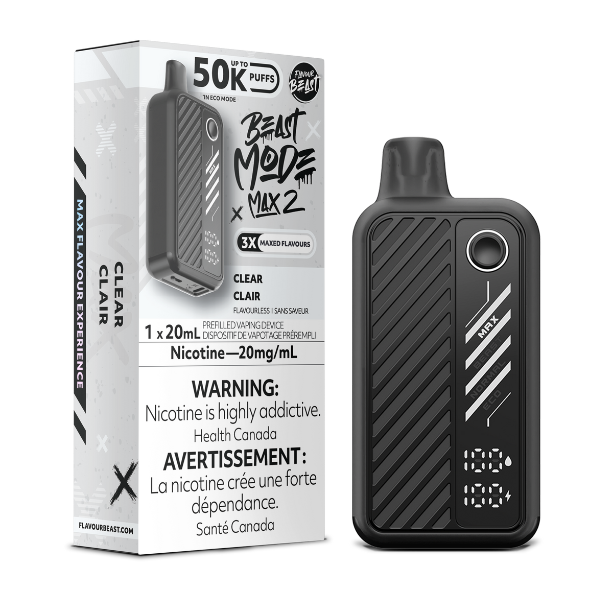 Clear Vape - Beast Mode Max 2 - 50K Puffs |  Disposable Canada