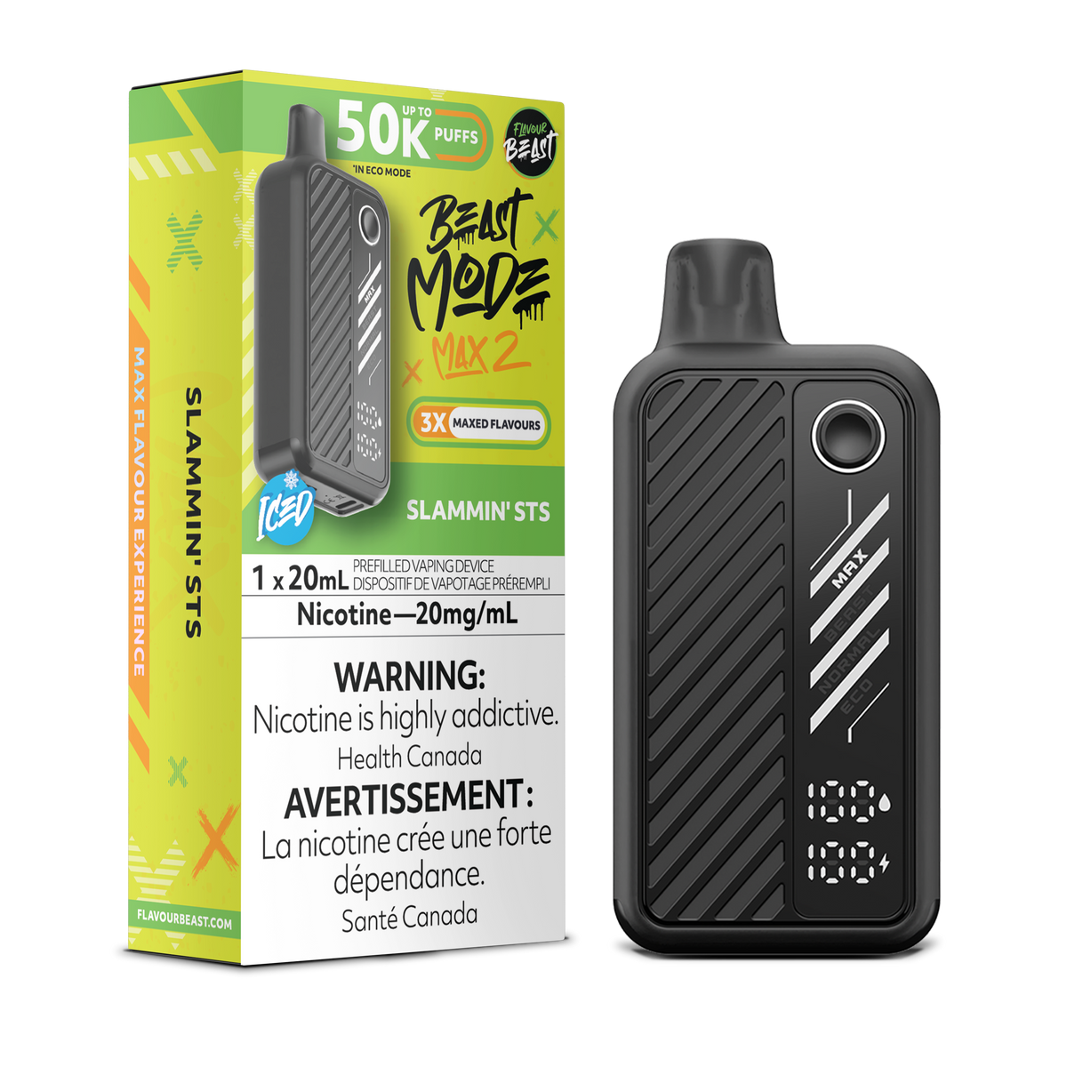 Slammin' STS Vape  - Beast Mode Max 2 -  50 K Puffs | Disposable Canada