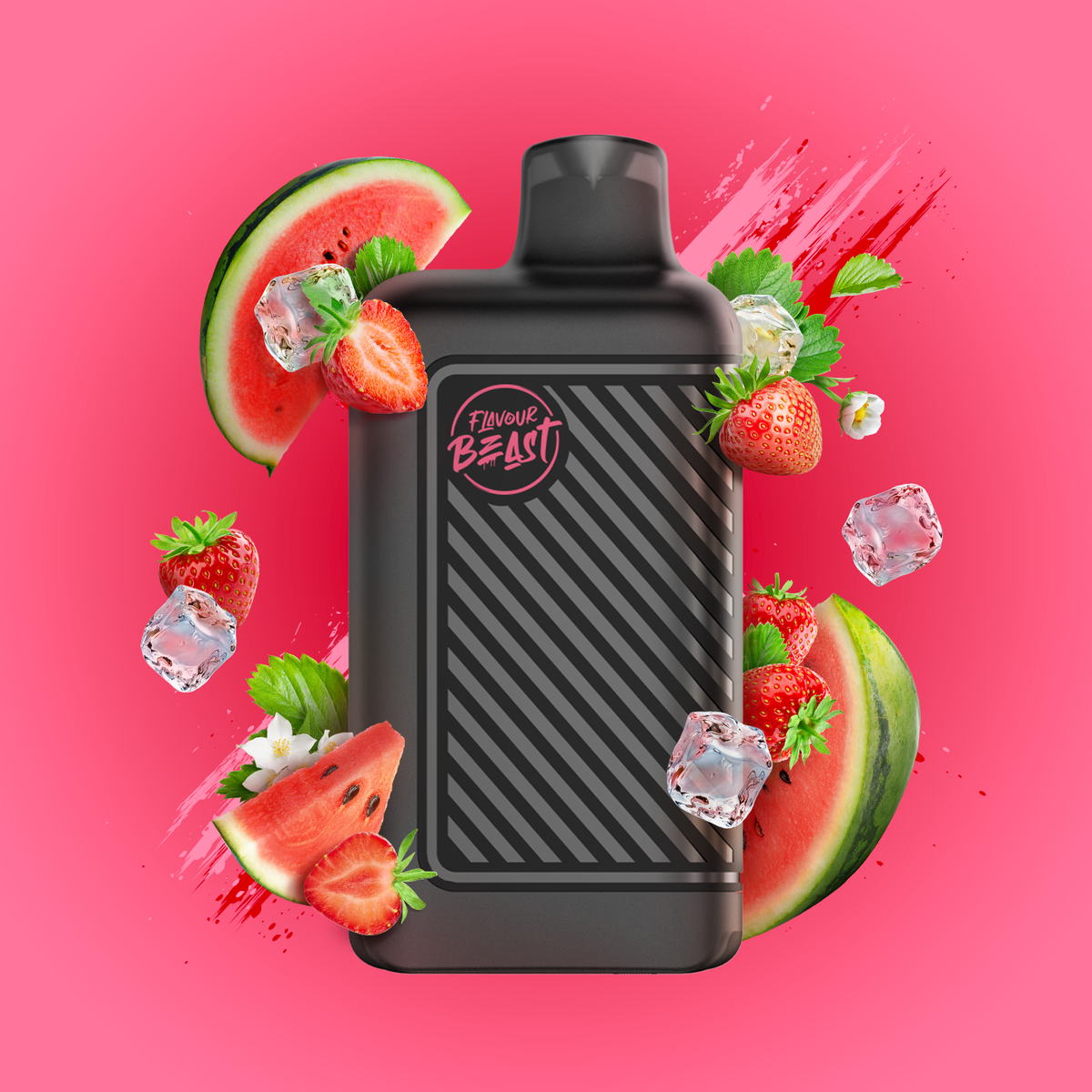 Savage Strawberry Watermelon Iced Vape - Flavour Beast Beast Mode 8K Disposable