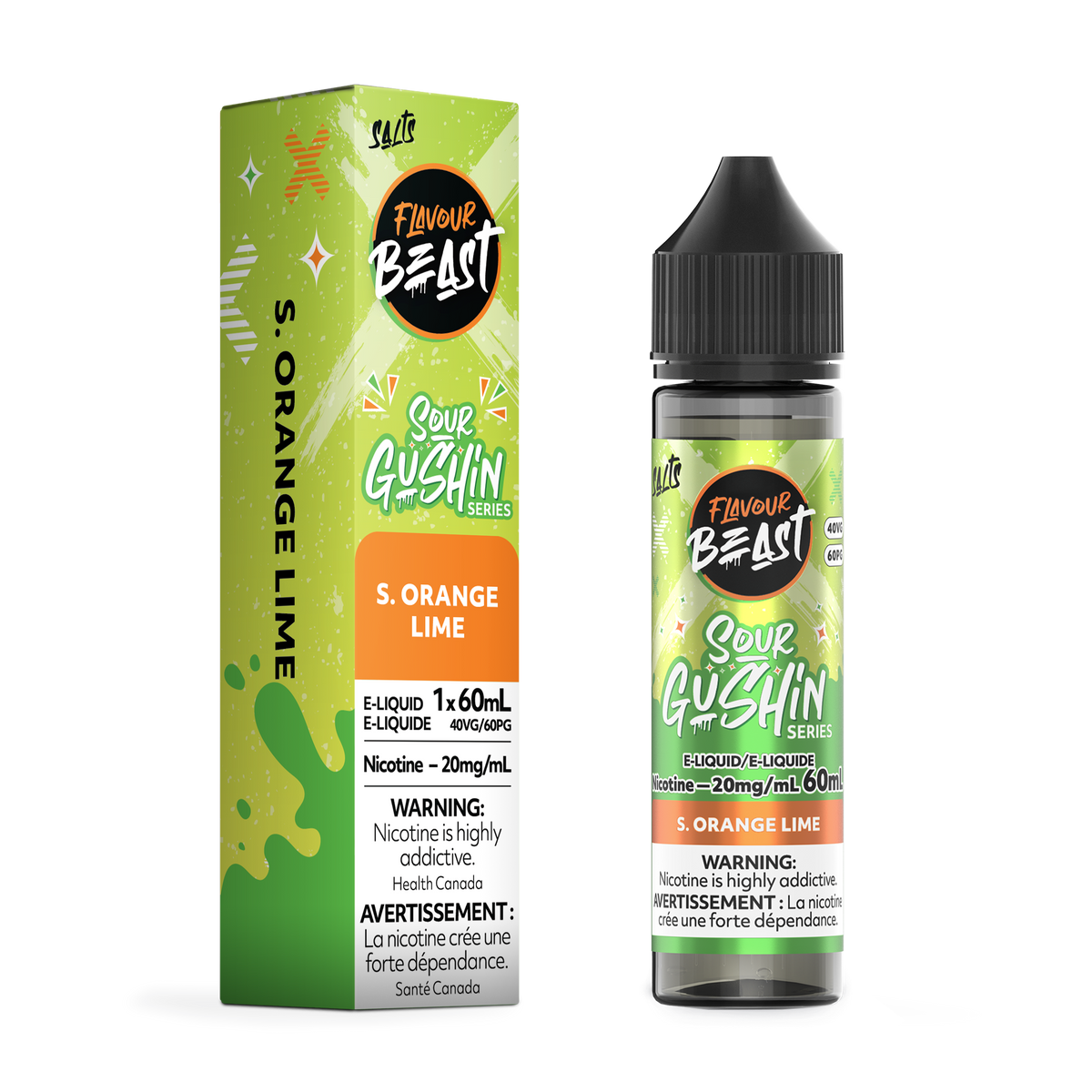 Flavour Beast E-Liquid - SOUR GUSHIN S. Orange Lime (ON)