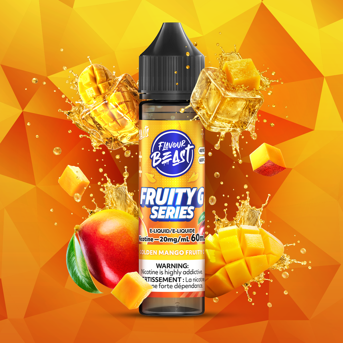 Flavour Beast E-liquid - Golden Mango Fruity G - 20mg/mL (60mL)