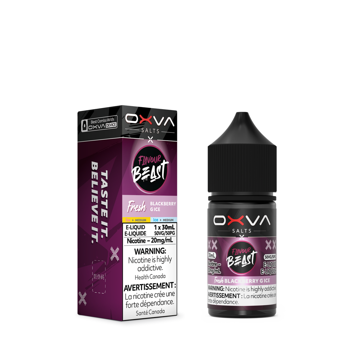 Flavour Beast x OXVA E-liquid - Fresh Blackberry G Ice