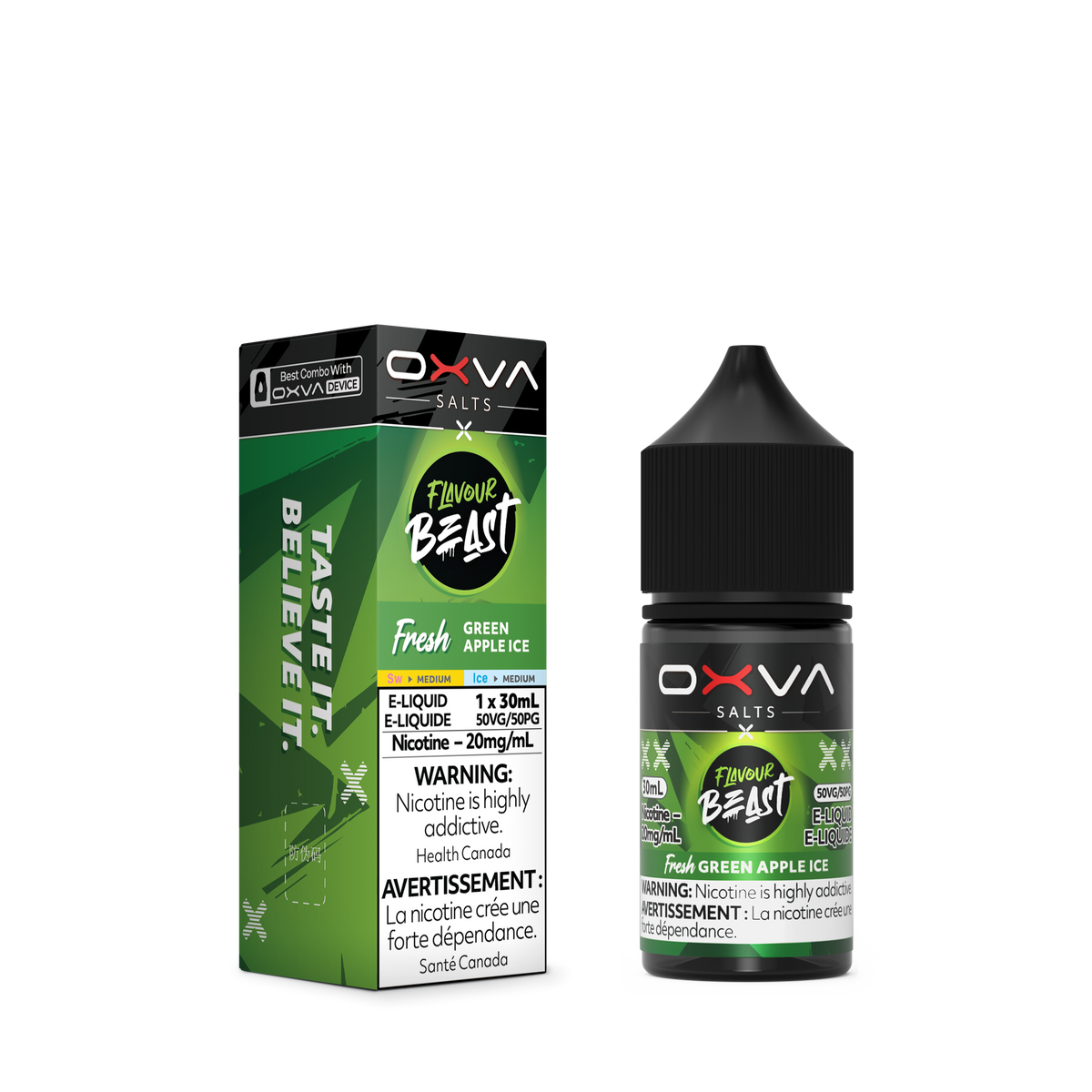 Flavour Beast x OXVA E-liquid - Fresh Green Apple Ice